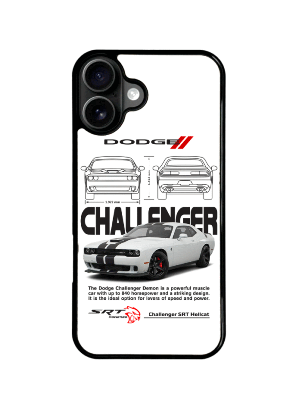 Funda Celular Auto Dodge Challenger Srt Hellcat Blanco #2