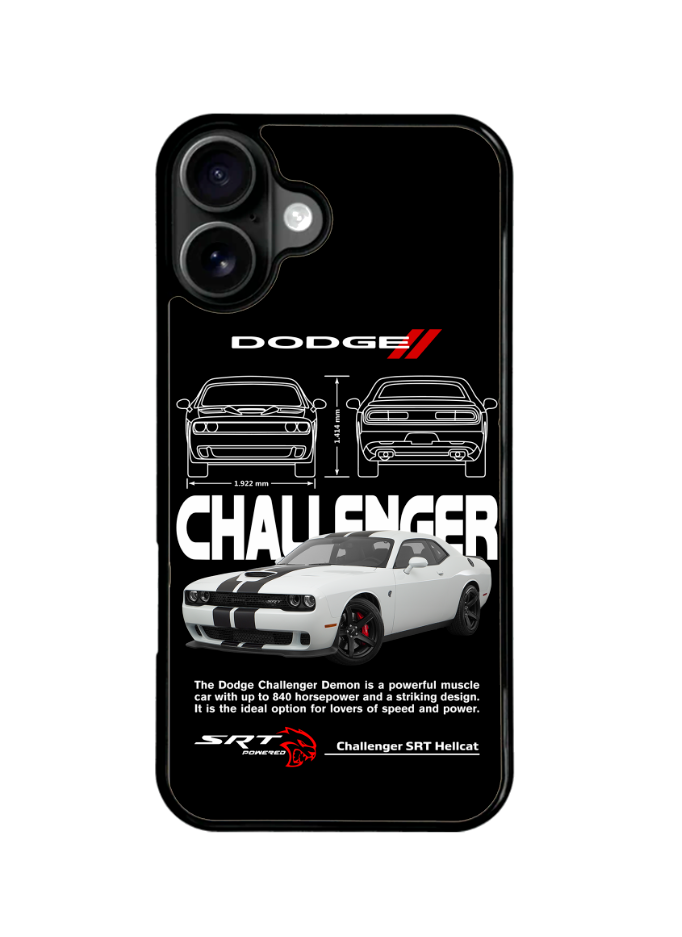 Funda Celular Auto Dodge Challenger Srt Hellcat Blanco