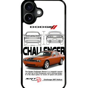 Funda Celular Auto Dodge Challenger Srt Hellcat Naranja #2