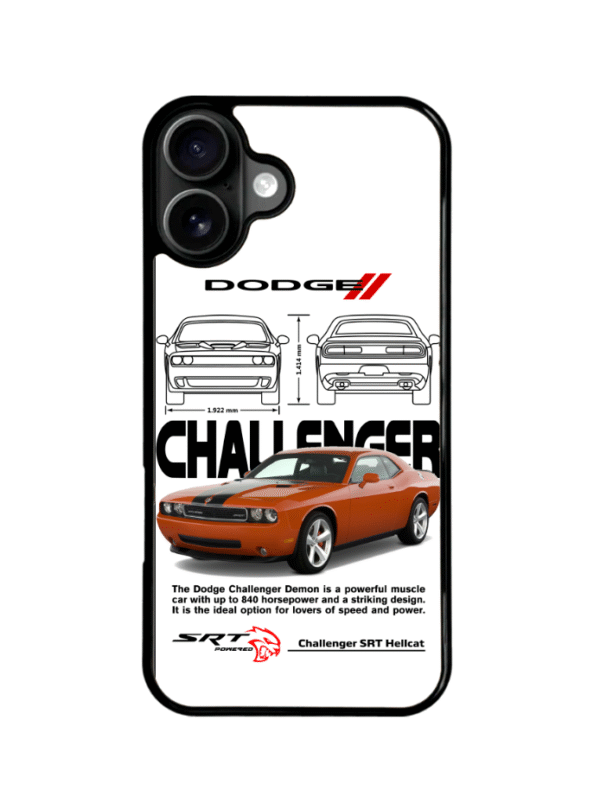 Funda Celular Auto Dodge Challenger Srt Hellcat Naranja #2