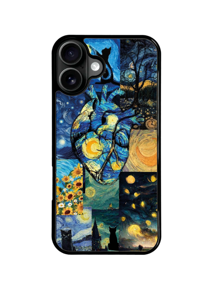 Funda Celular Arte Vincent Van Gogh Corazon Collage