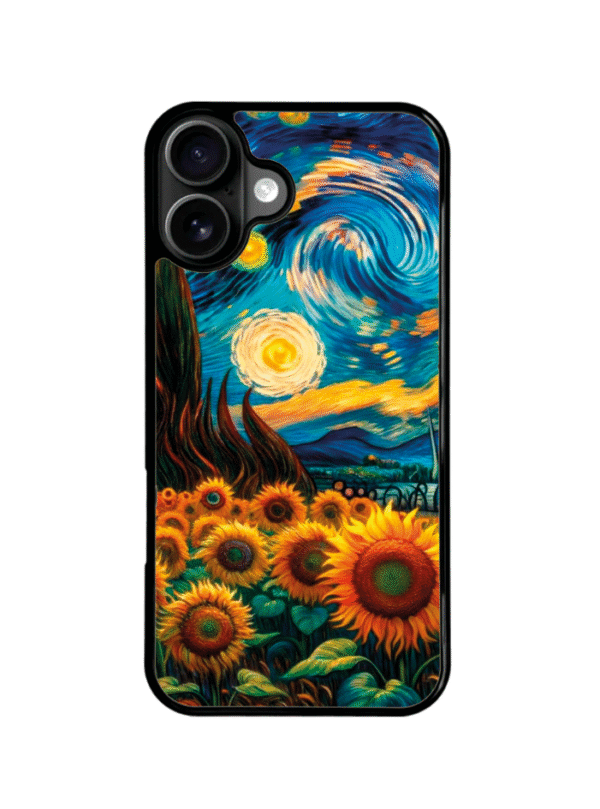Funda Arte Van Gogh Noche Estrellada Girasoles