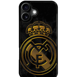 Funda Para Celular Futbol Real Madrid Fc Negro y Dorado