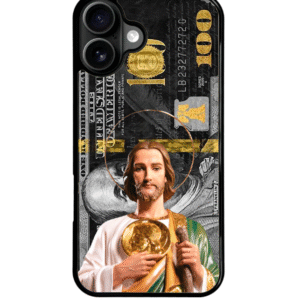 Funda Religion San Judas Dólar Billete Negro