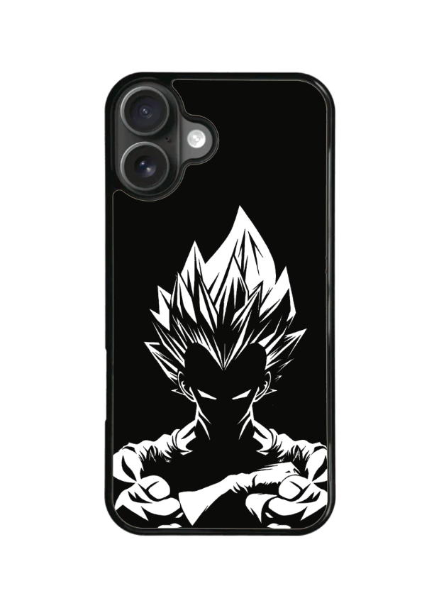 Funda Celular Anime Manga Dragon Ball Z Vegeta Blanco Y Negro #33
