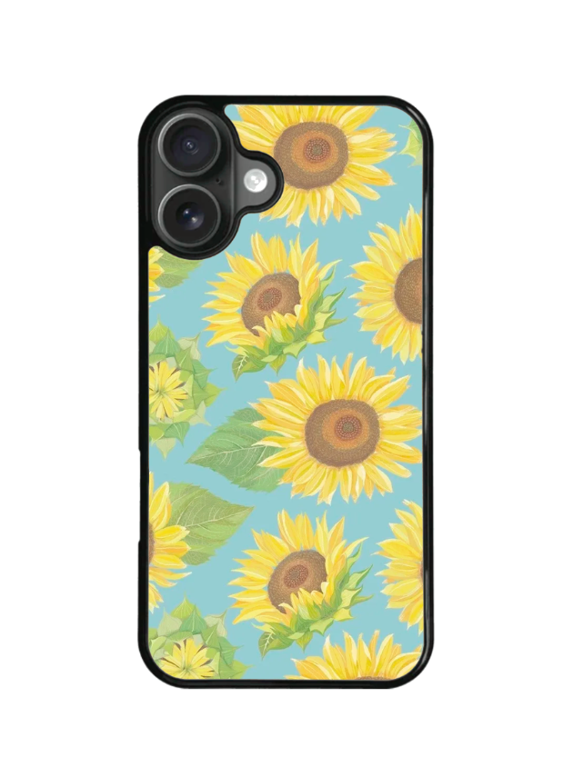 Funda Celular Flores Girasoles Fondo Azul Cielo #24