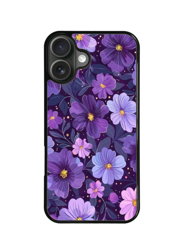 Funda Celular Flores Gerberas Moradas #1