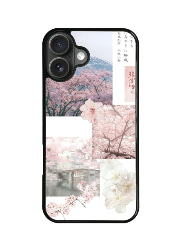 Funda Celular Flores Rosas Monte Fuji