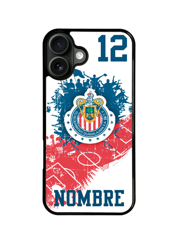 Funda Celular Futbol Liga Mx Chivas Personalizada #3