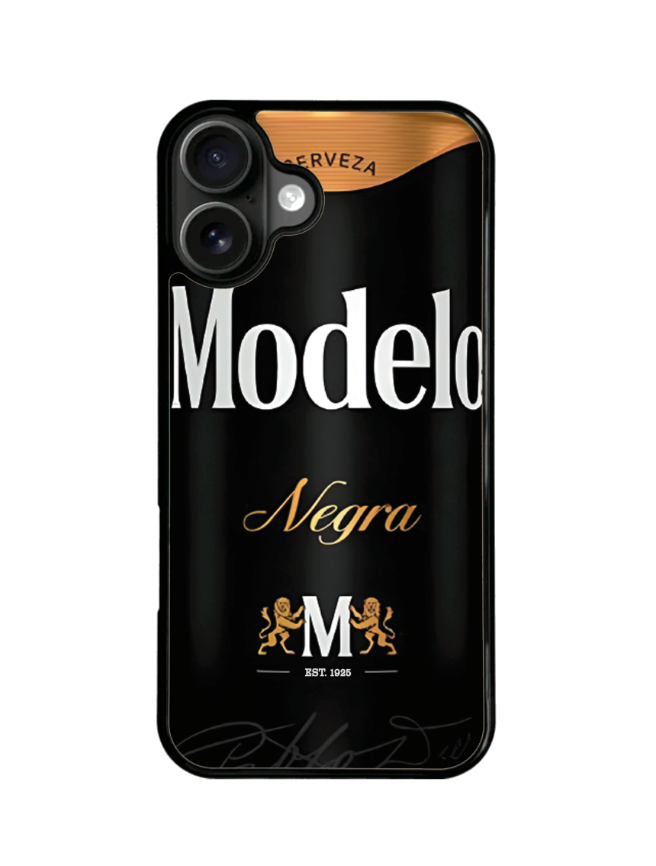 Funda Celular Cervezas Modelo Negra