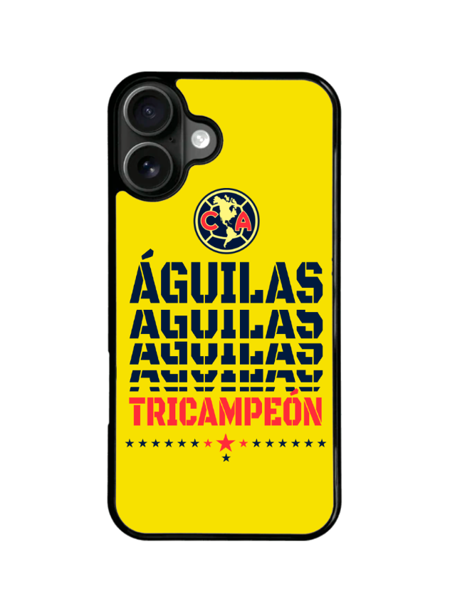 Funda Celular Futbol Liga Mx Aguilas America Tricampeon #11