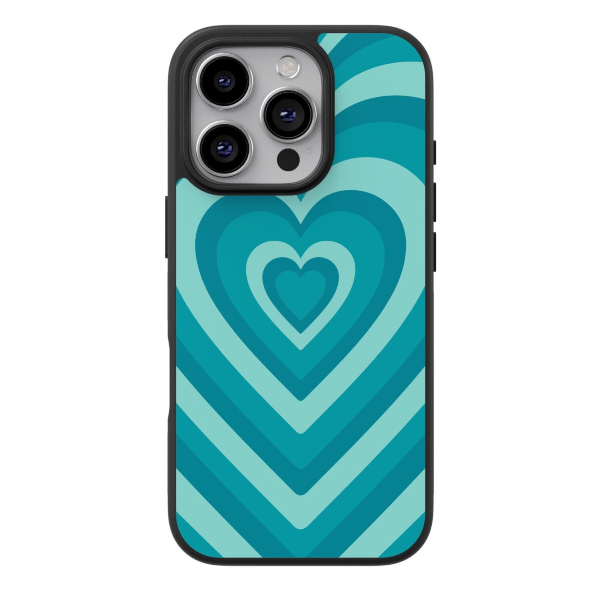 Funda Celular Corazones Azul Aqua