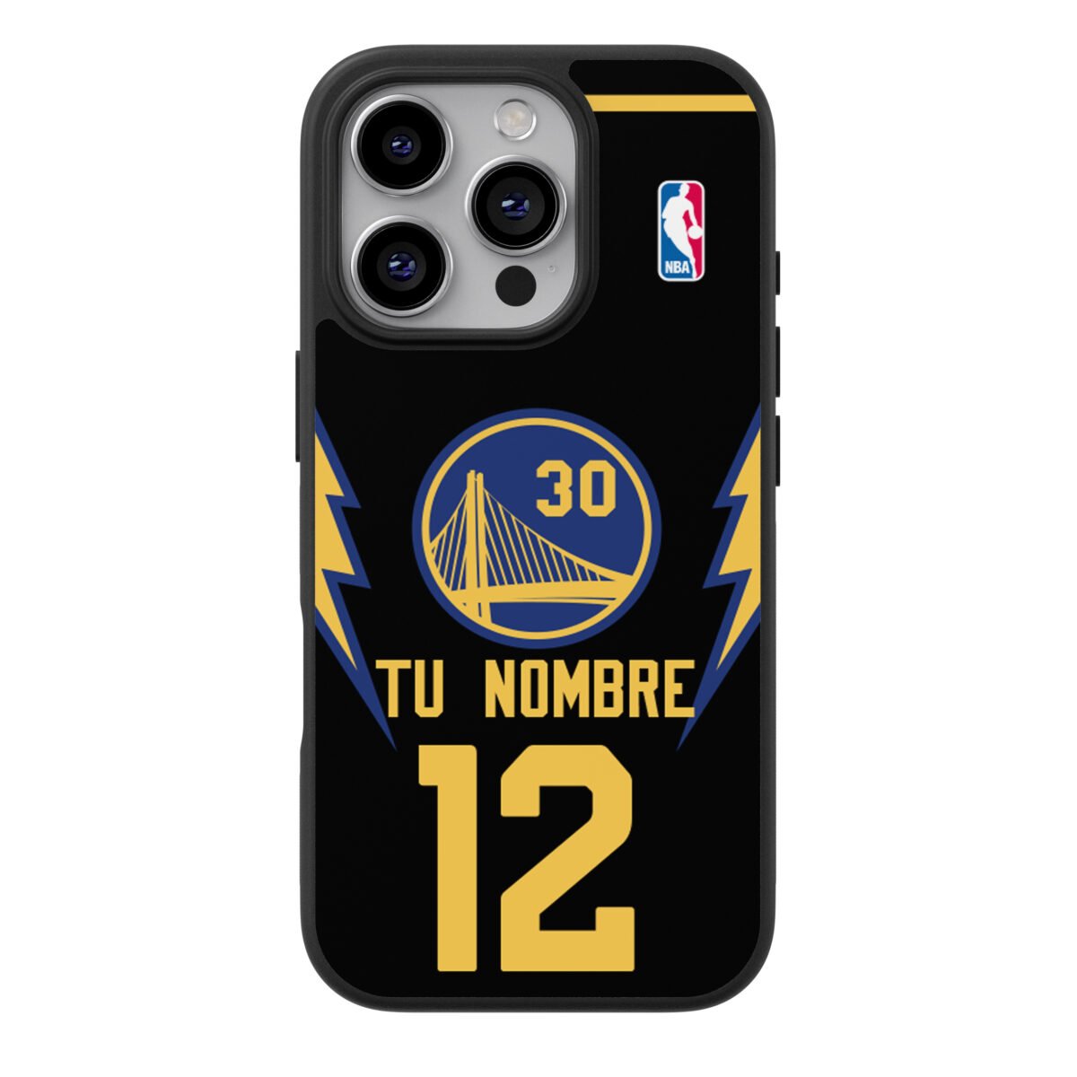 Funda Celular NBA Golden State Negro Personalizado