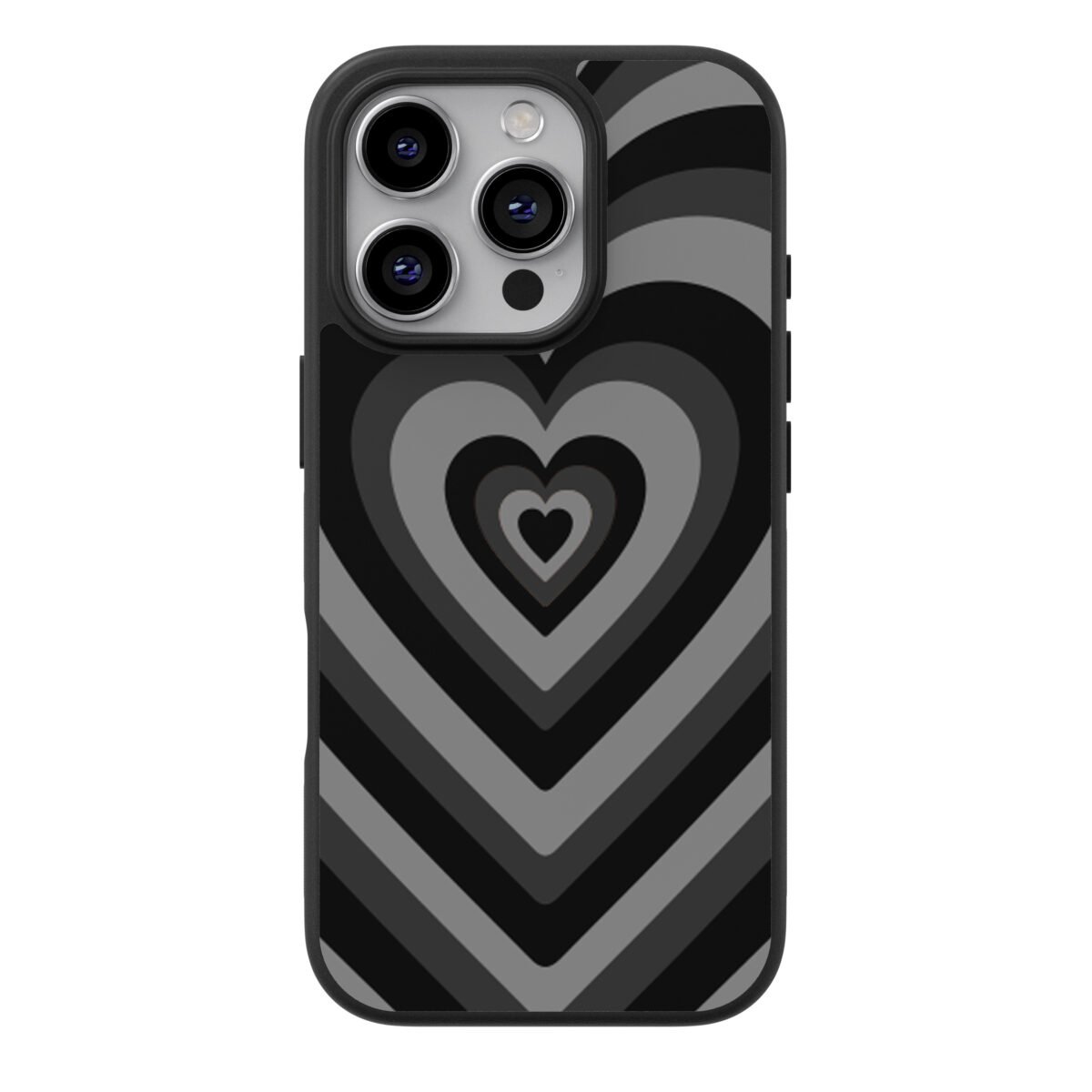 Funda Celular Corazones Negro