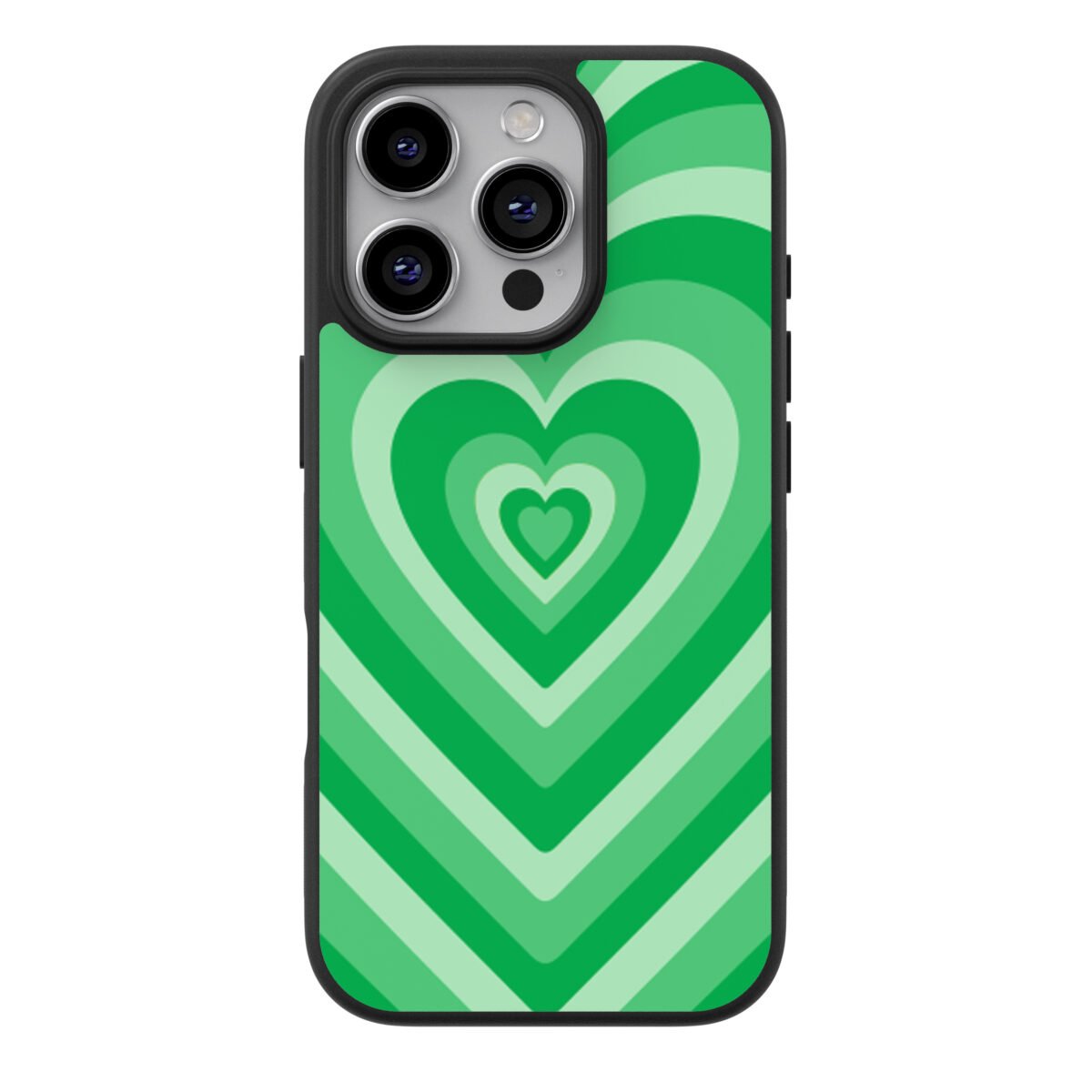 Funda Celular Corazones Verde
