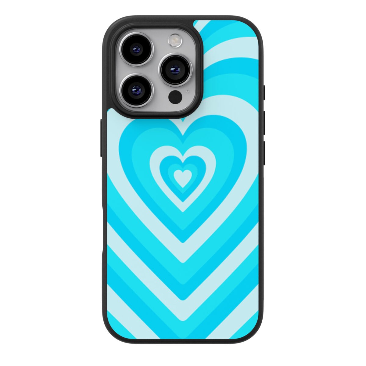 Funda Celular Corazones Azul Cielo