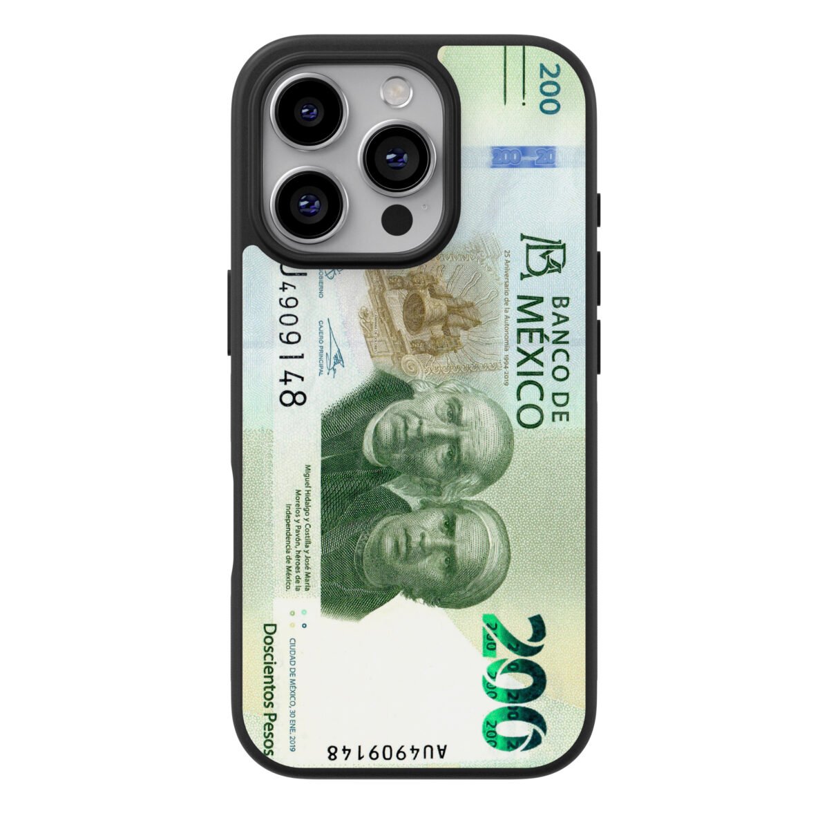 Funda Celular Billete Mexicano 200