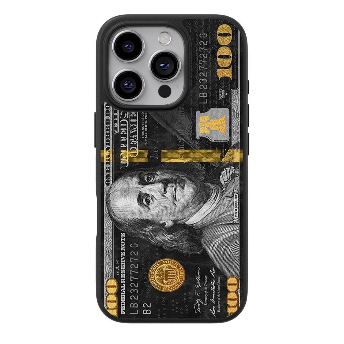 Funda Celular Billete Dolar Negro