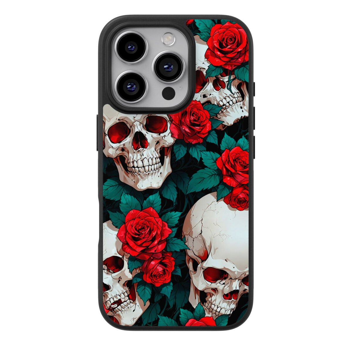 Funda Celular Calaveras Flores