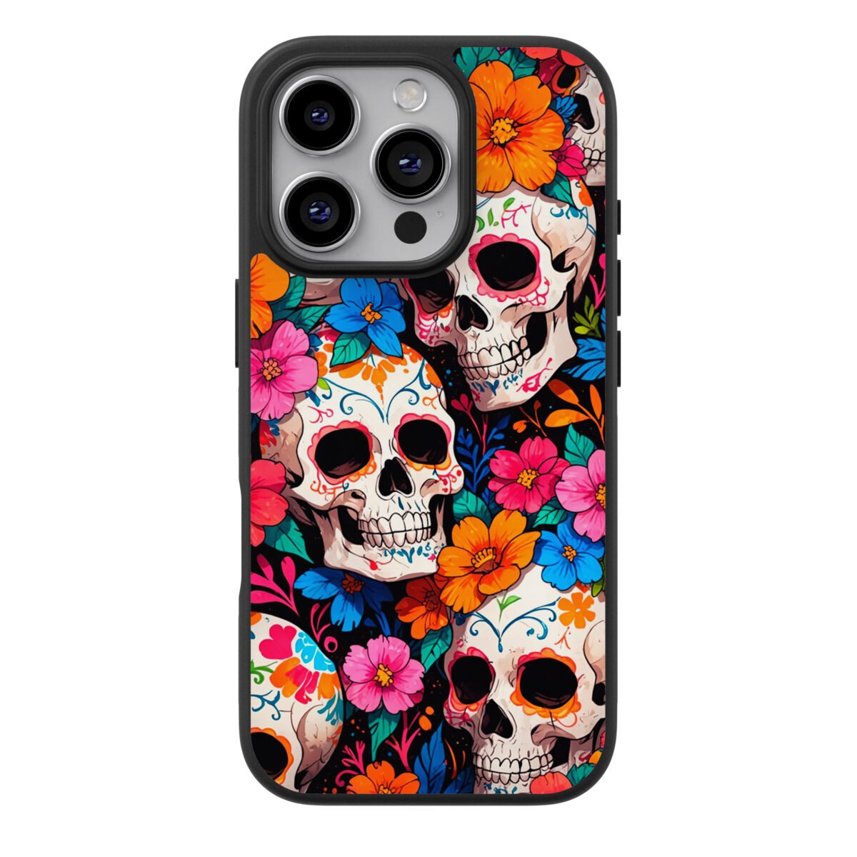 Funda Celular Calaveras Flores Mexicana